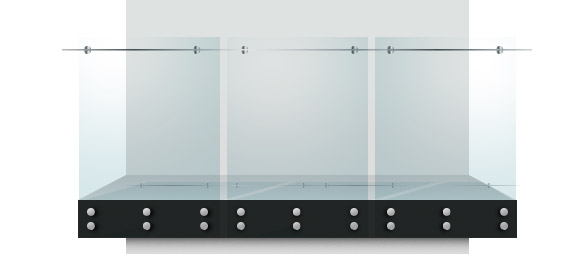 Glass balustrade fixing systems